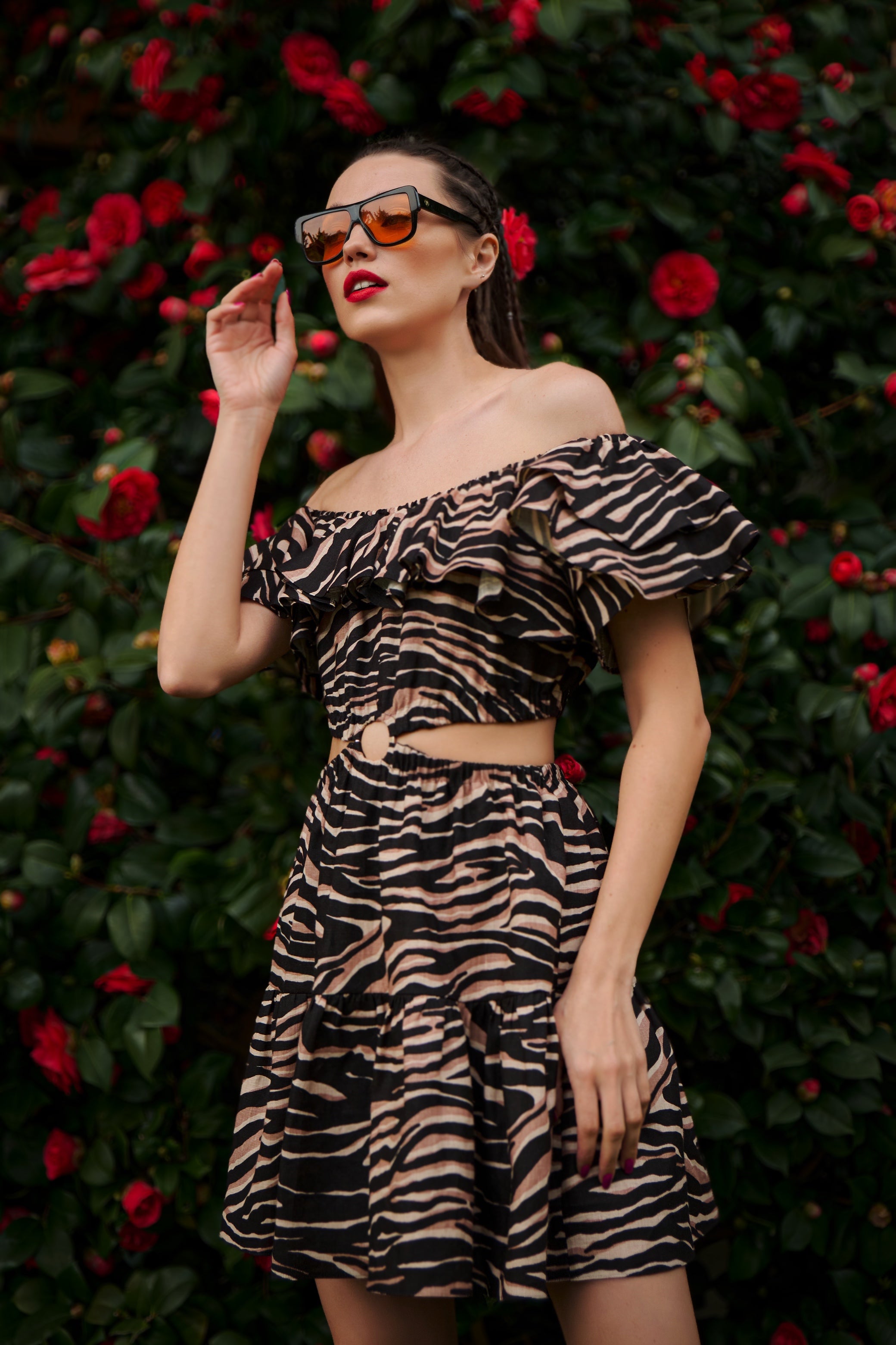 ELSA DRESS MINI ZEBRA PRINT