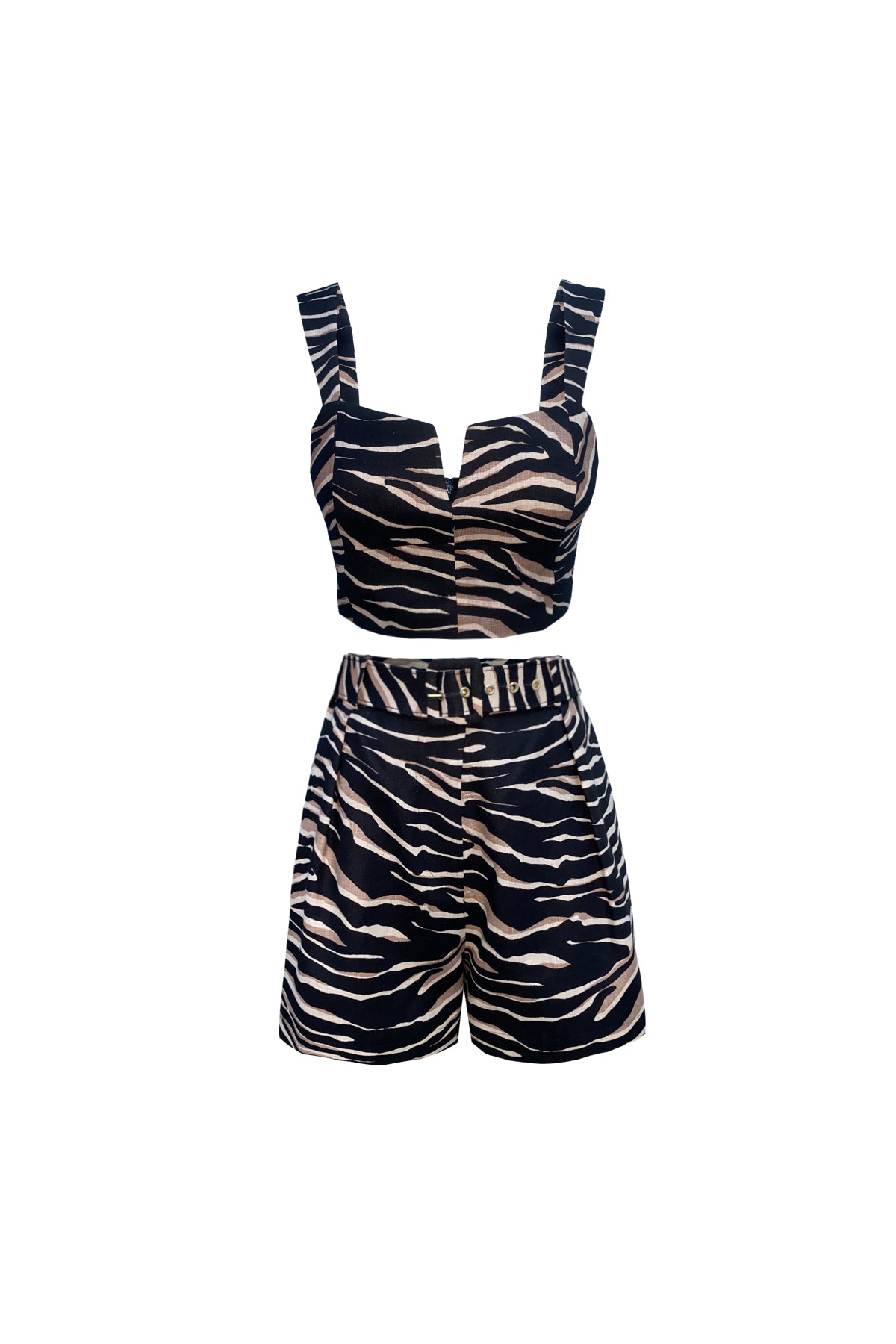 DORA TOP & IDA SHORT SET ZEBRA PRINT